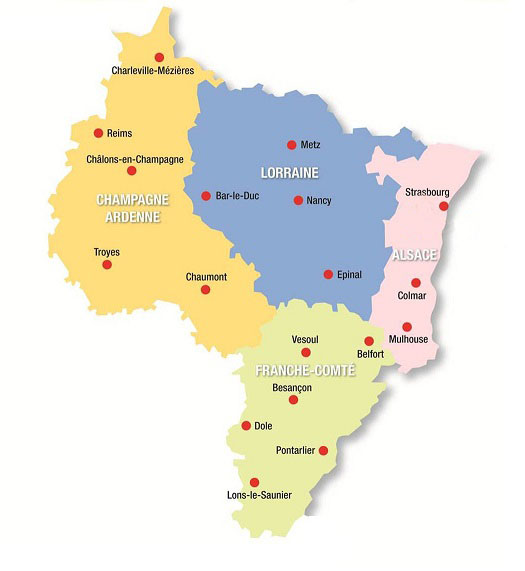 carte nord est